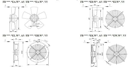 Вентилятор осевой ZIEHL-ABEGG FB035-SDW.2C.A4P t-50 Ziehl-Abegg