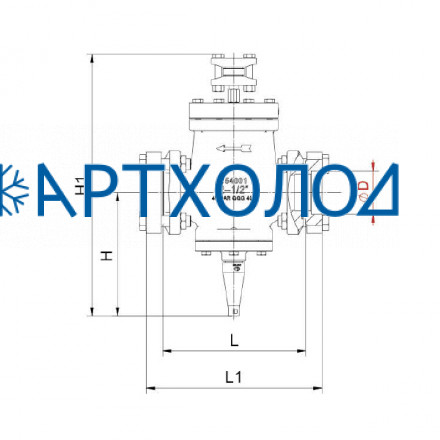 Электромагнитный пневматический клапан DGPV DN40 (без катушки)  Dofun